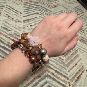 Elegant Multi-Color Beaded Bracelet Set